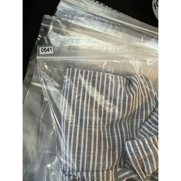 Grayers Button Up Shirt Mens XL Gray White Striped Lightweight Breathable Pocket - Picture 8 of 8